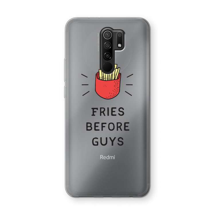 Fries before guys: Xiaomi Redmi 9 Transparant Hoesje
