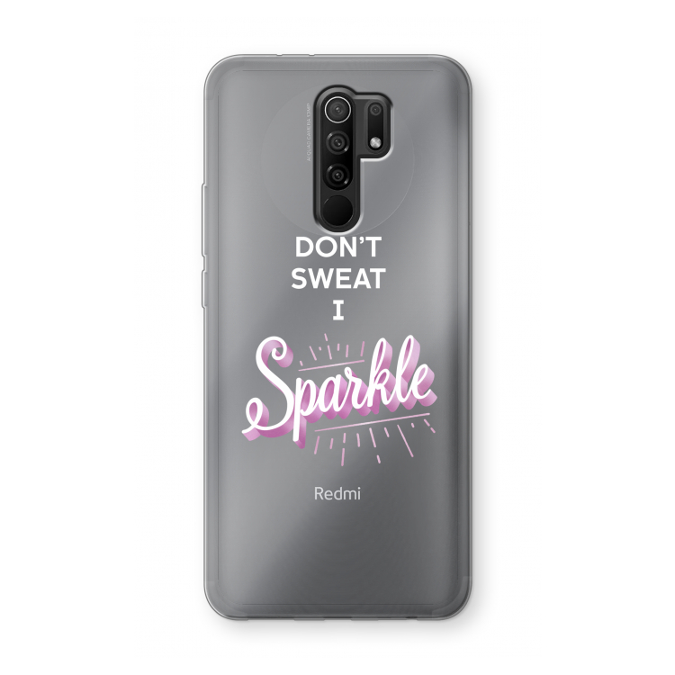 Sparkle quote: Xiaomi Redmi 9 Transparant Hoesje