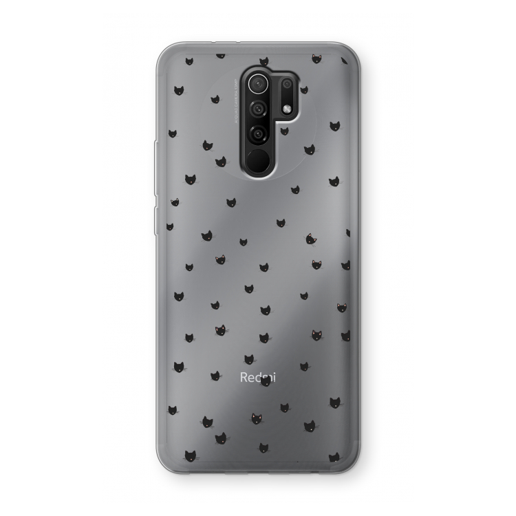 Kleine kattenkopjes: Xiaomi Redmi 9 Transparant Hoesje