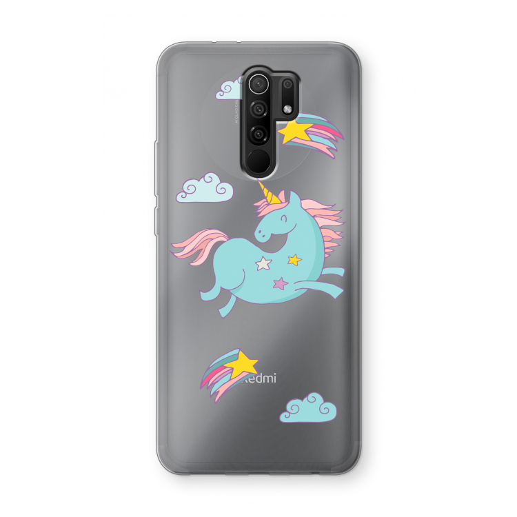 Vliegende eenhoorn: Xiaomi Redmi 9 Transparant Hoesje