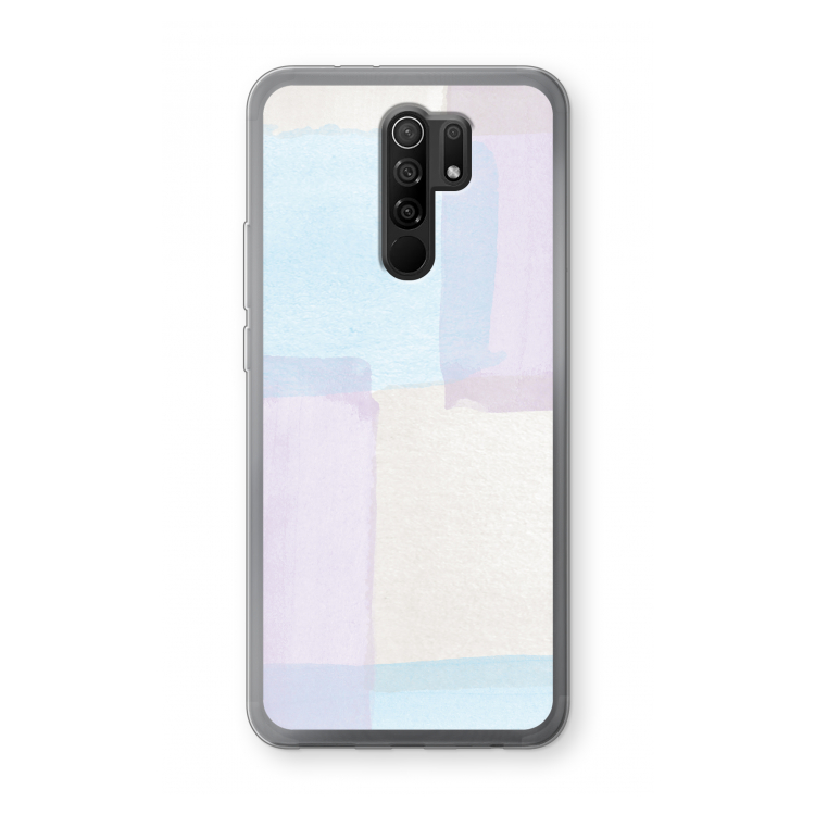 Square pastel: Xiaomi Redmi 9 Transparant Hoesje