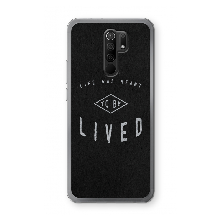 To be lived: Xiaomi Redmi 9 Transparant Hoesje