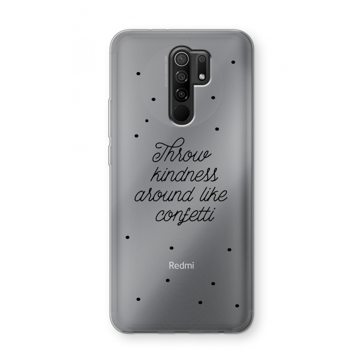 Confetti: Xiaomi Redmi 9 Transparant Hoesje
