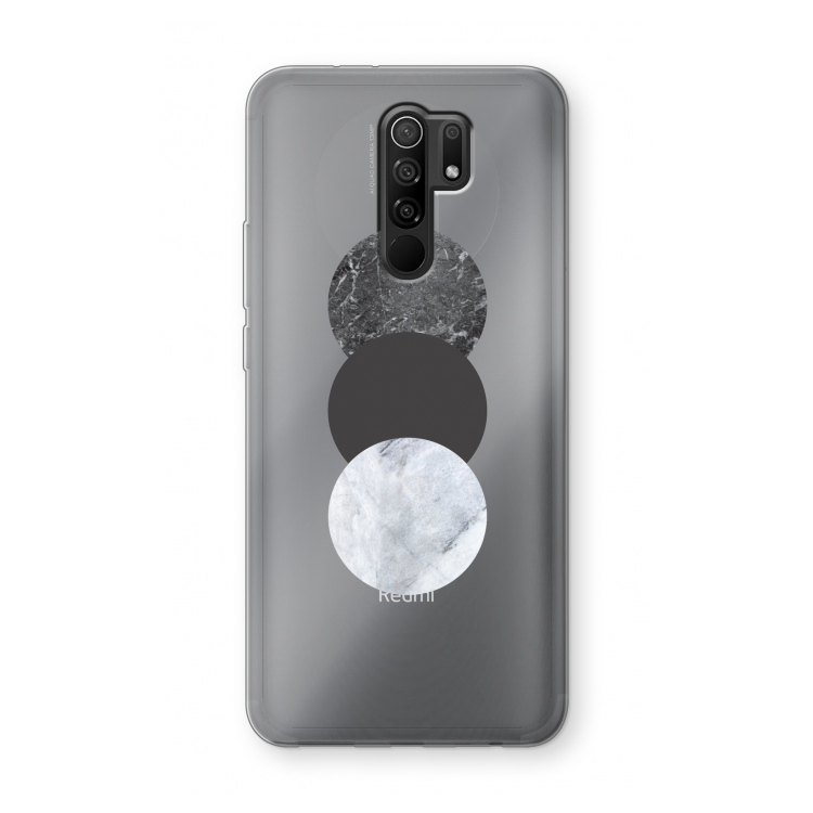 Marmeren cirkels: Xiaomi Redmi 9 Transparant Hoesje