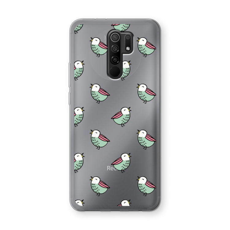 Vogeltjes: Xiaomi Redmi 9 Transparant Hoesje
