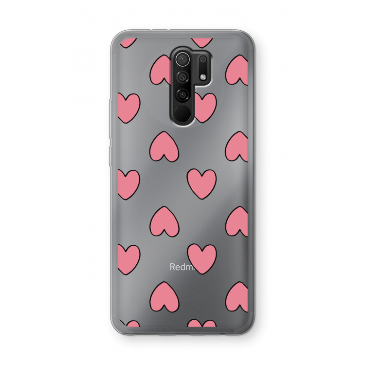 Ondersteboven verliefd: Xiaomi Redmi 9 Transparant Hoesje