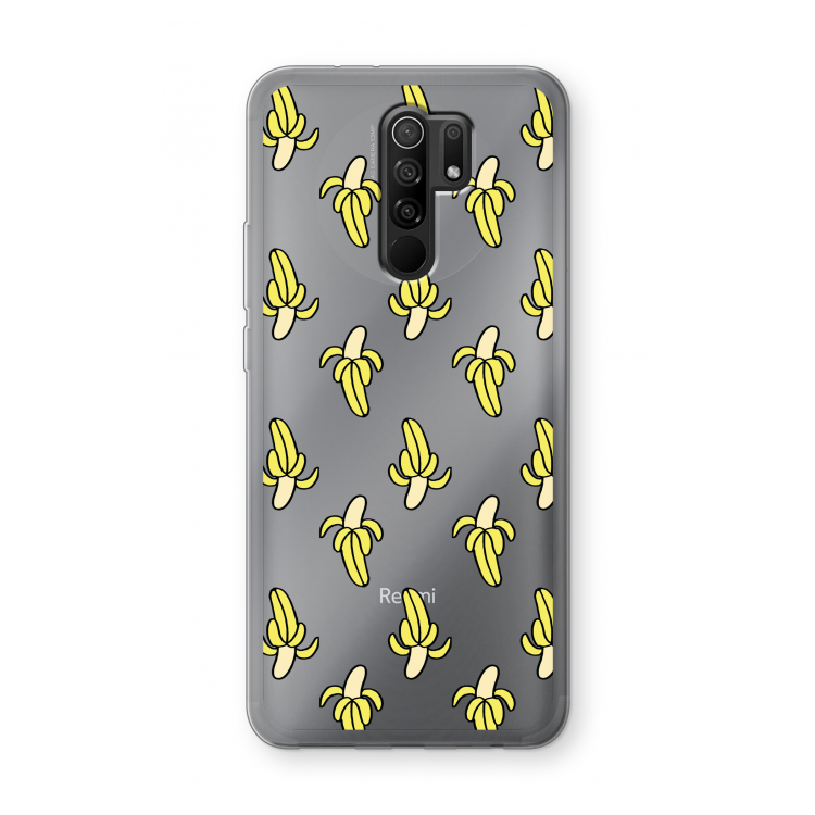 Bananas: Xiaomi Redmi 9 Transparant Hoesje