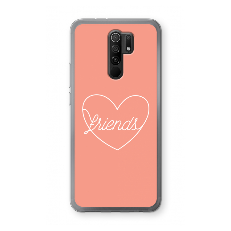 Friends heart: Xiaomi Redmi 9 Transparant Hoesje