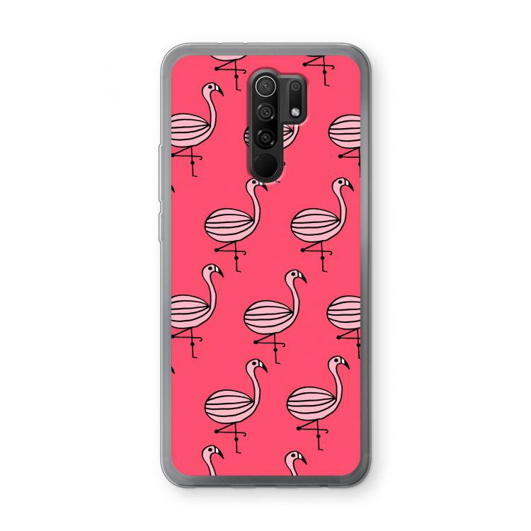 Flamingo: Xiaomi Redmi 9 Transparant Hoesje