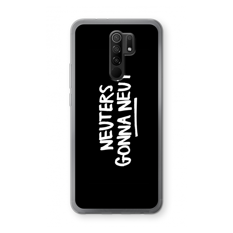 Neuters (zwart): Xiaomi Redmi 9 Transparant Hoesje