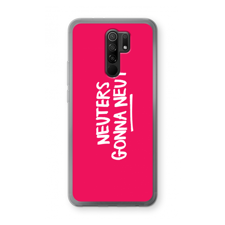 Neuters (roze): Xiaomi Redmi 9 Transparant Hoesje