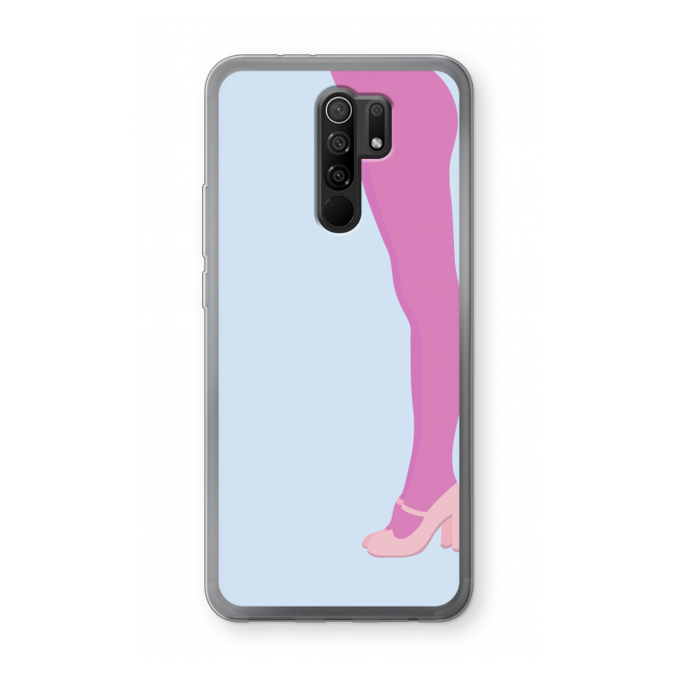 Pink panty: Xiaomi Redmi 9 Transparant Hoesje