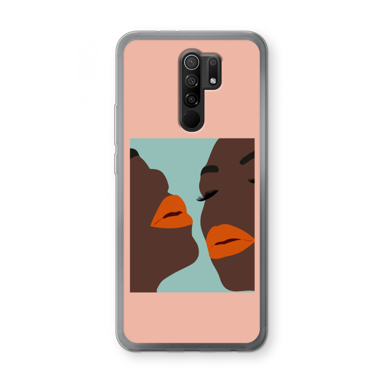 Orange lips: Xiaomi Redmi 9 Transparant Hoesje