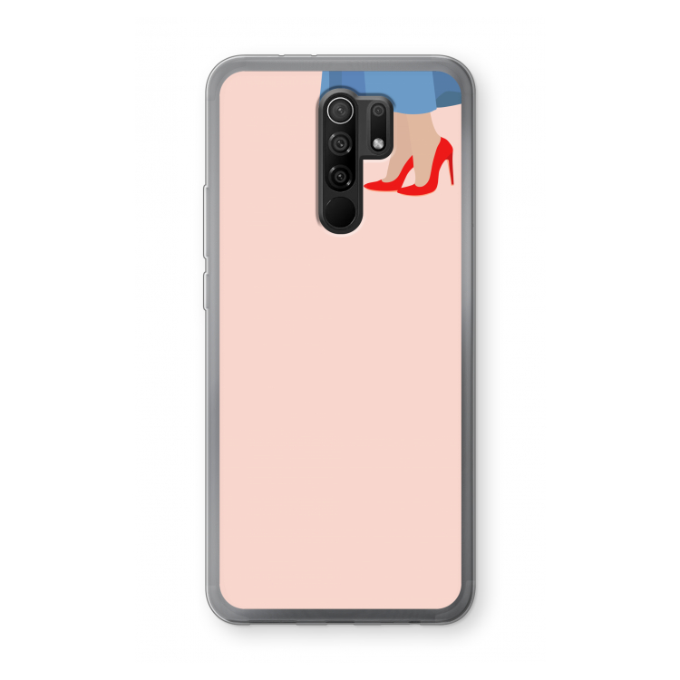 High heels: Xiaomi Redmi 9 Transparant Hoesje