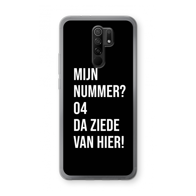 Da ziede van hier - Zwart: Xiaomi Redmi 9 Transparant Hoesje