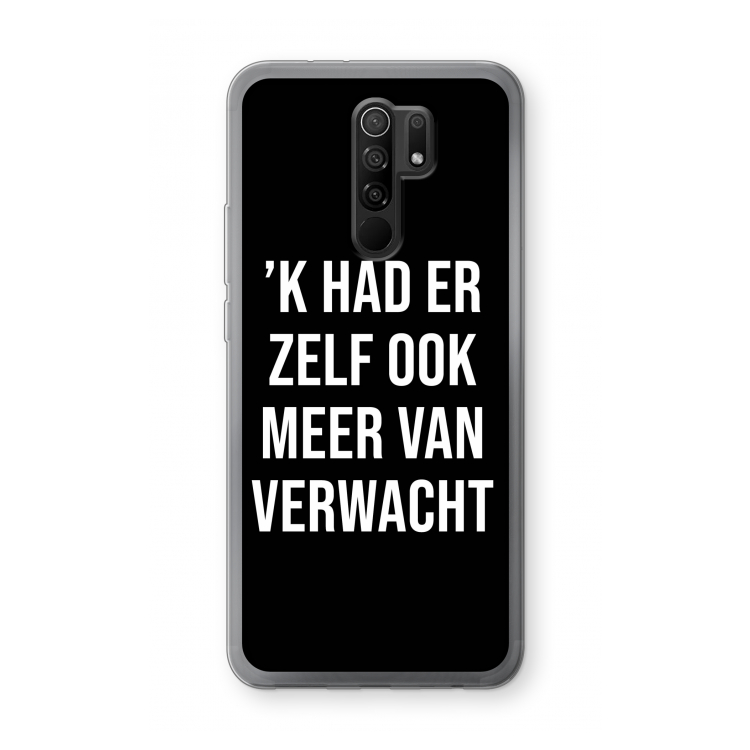 Meer verwacht - Zwart: Xiaomi Redmi 9 Transparant Hoesje