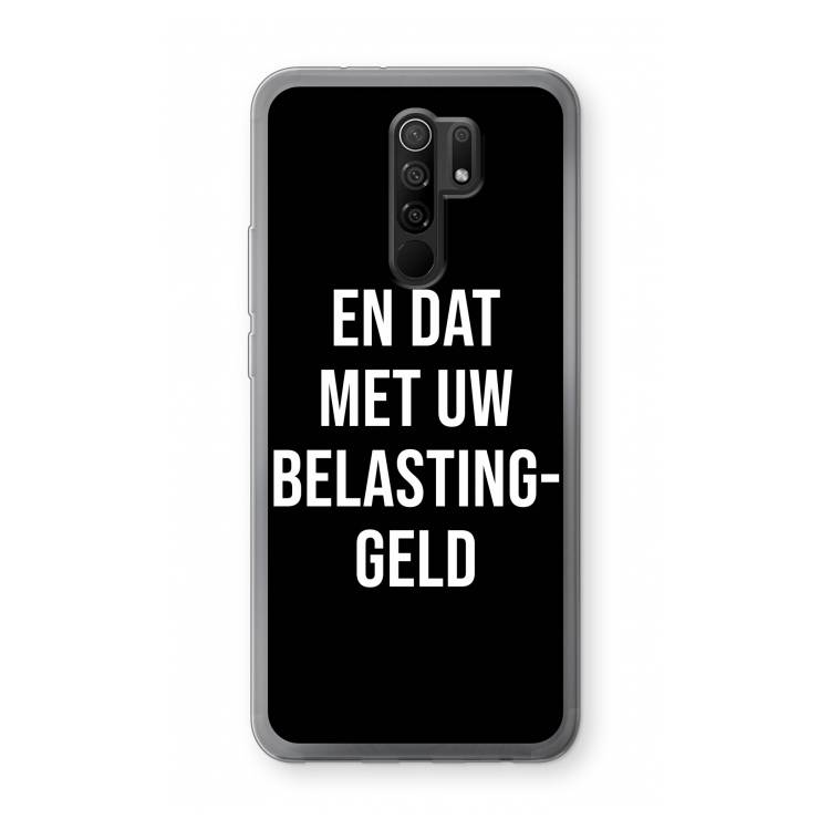Belastinggeld - Zwart: Xiaomi Redmi 9 Transparant Hoesje
