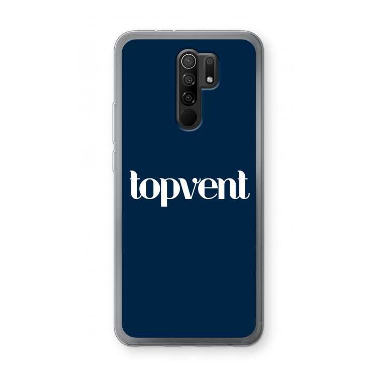 Topvent Navy: Xiaomi Redmi 9 Transparant Hoesje