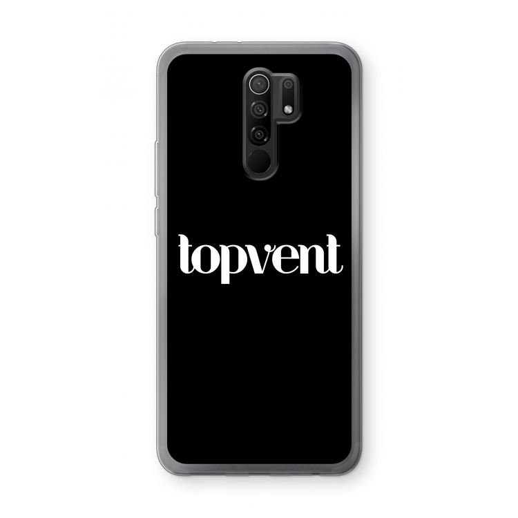 Topvent Zwart: Xiaomi Redmi 9 Transparant Hoesje