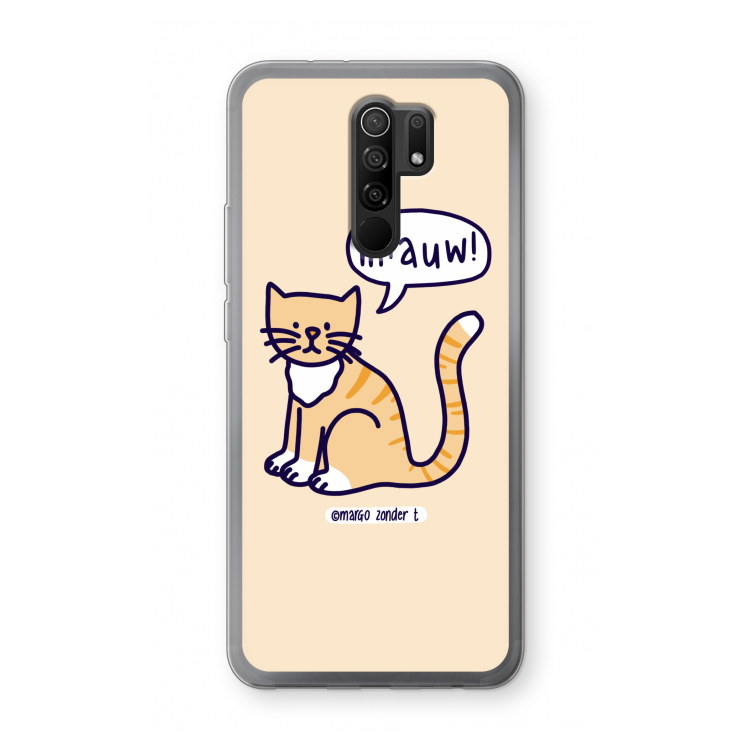 Miauw: Xiaomi Redmi 9 Transparant Hoesje