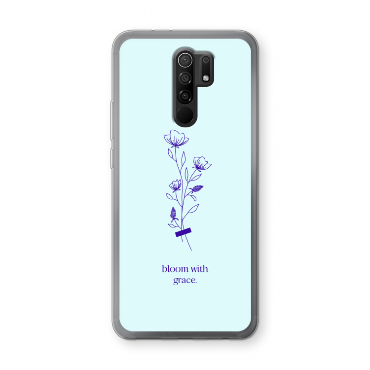 Bloom with grace: Xiaomi Redmi 9 Transparant Hoesje