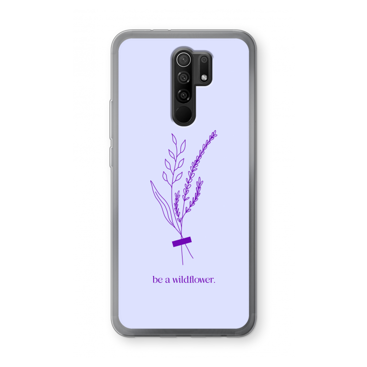 Be a wildflower: Xiaomi Redmi 9 Transparant Hoesje