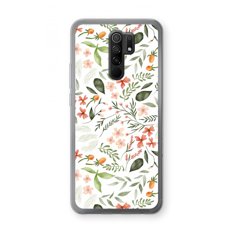 Sweet little flowers: Xiaomi Redmi 9 Transparant Hoesje