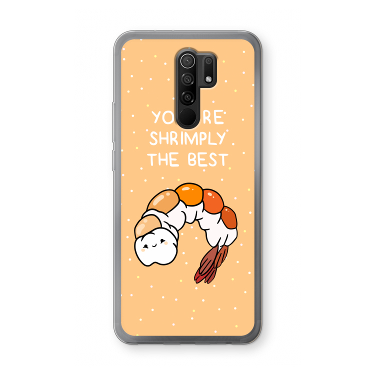 You're Shrimply The Best: Xiaomi Redmi 9 Transparant Hoesje