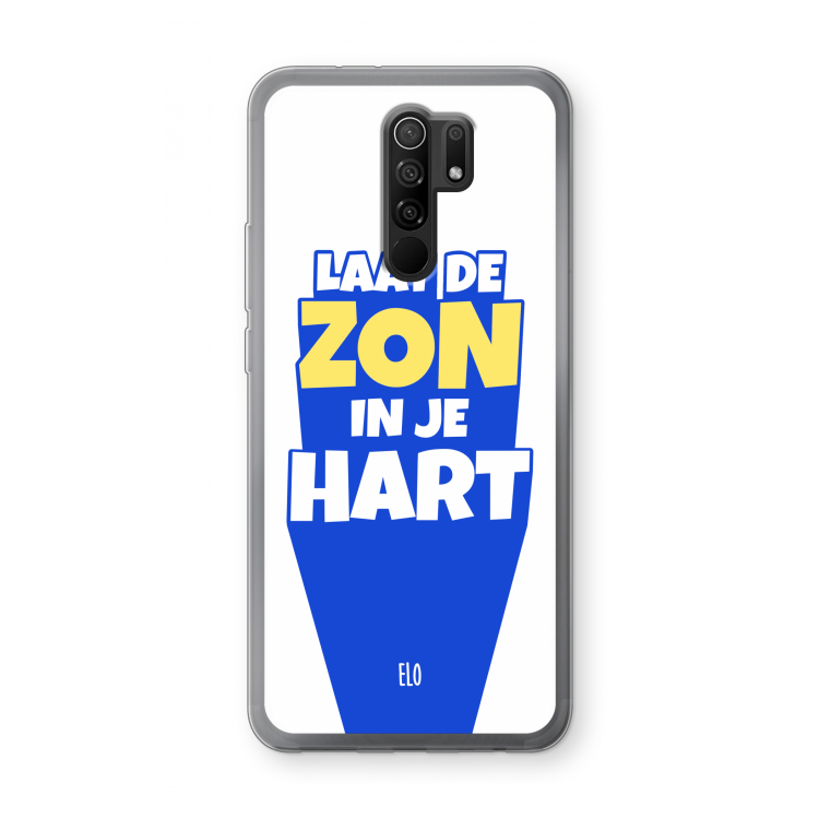 Laat de zon in je hart: Xiaomi Redmi 9 Transparant Hoesje