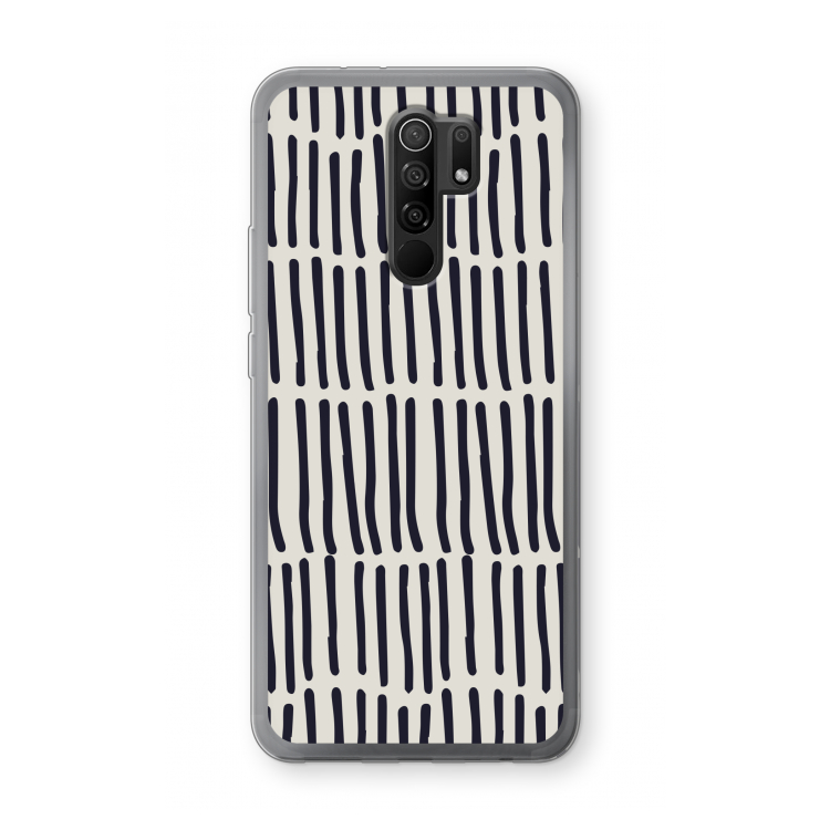Moroccan stripes: Xiaomi Redmi 9 Transparant Hoesje