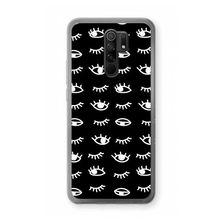 Eye pattern #3: Xiaomi Redmi 9 Transparant Hoesje