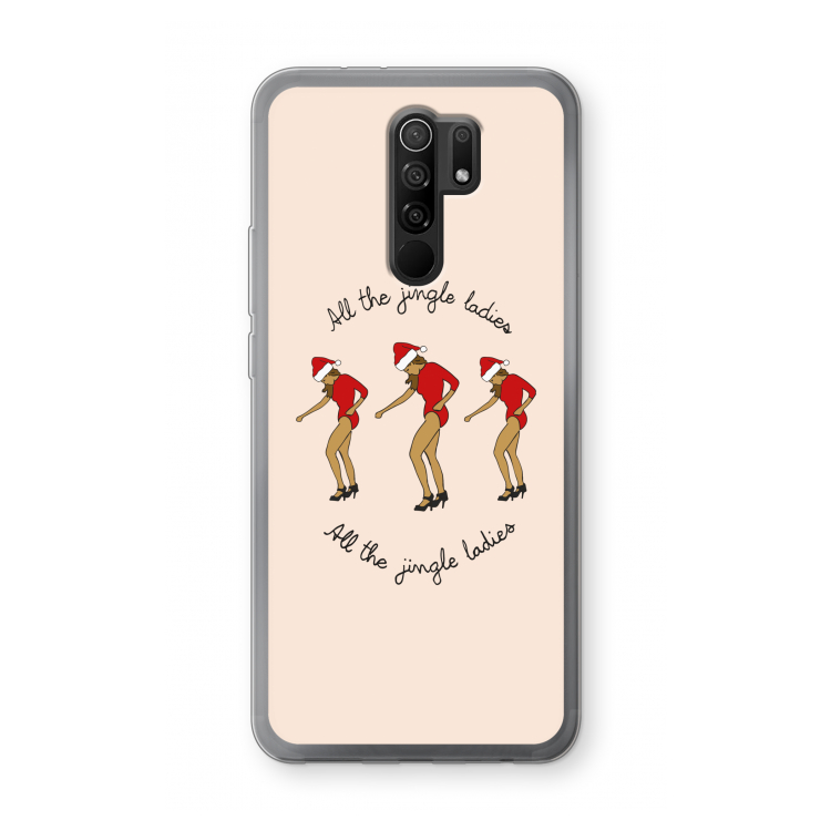 Jingle Ladies: Xiaomi Redmi 9 Transparant Hoesje