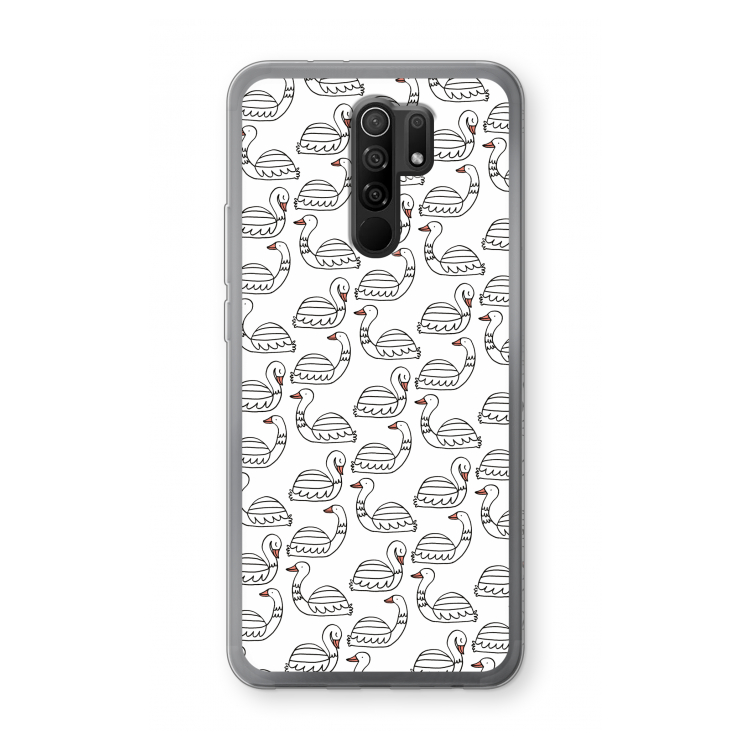 Zwanen: Xiaomi Redmi 9 Transparant Hoesje