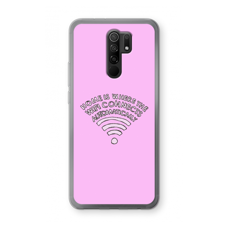 Home Is Where The Wifi Is: Xiaomi Redmi 9 Transparant Hoesje