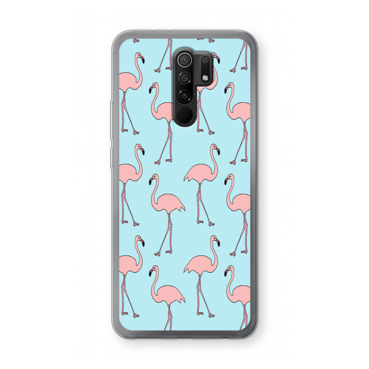 Anything Flamingoes: Xiaomi Redmi 9 Transparant Hoesje