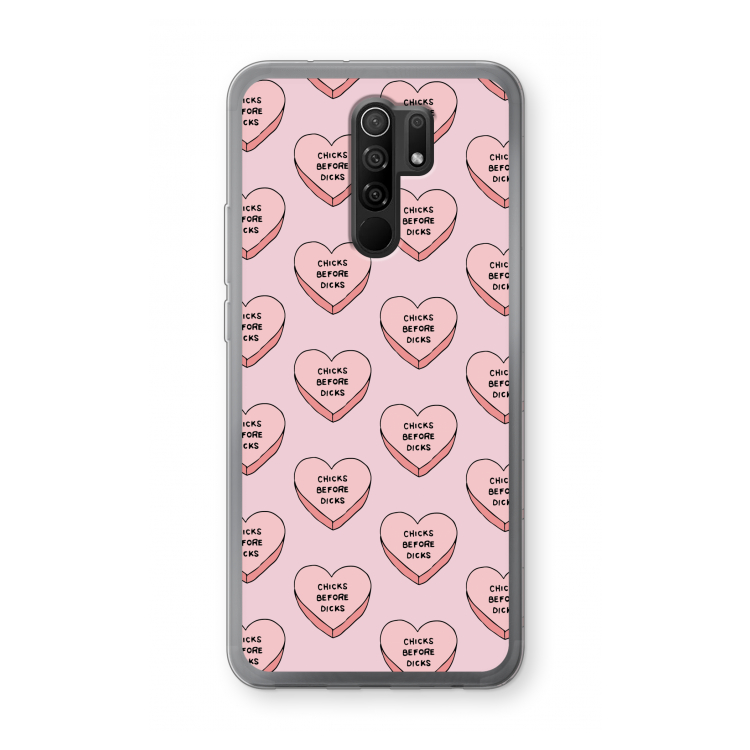 Chicks before dicks: Xiaomi Redmi 9 Transparant Hoesje