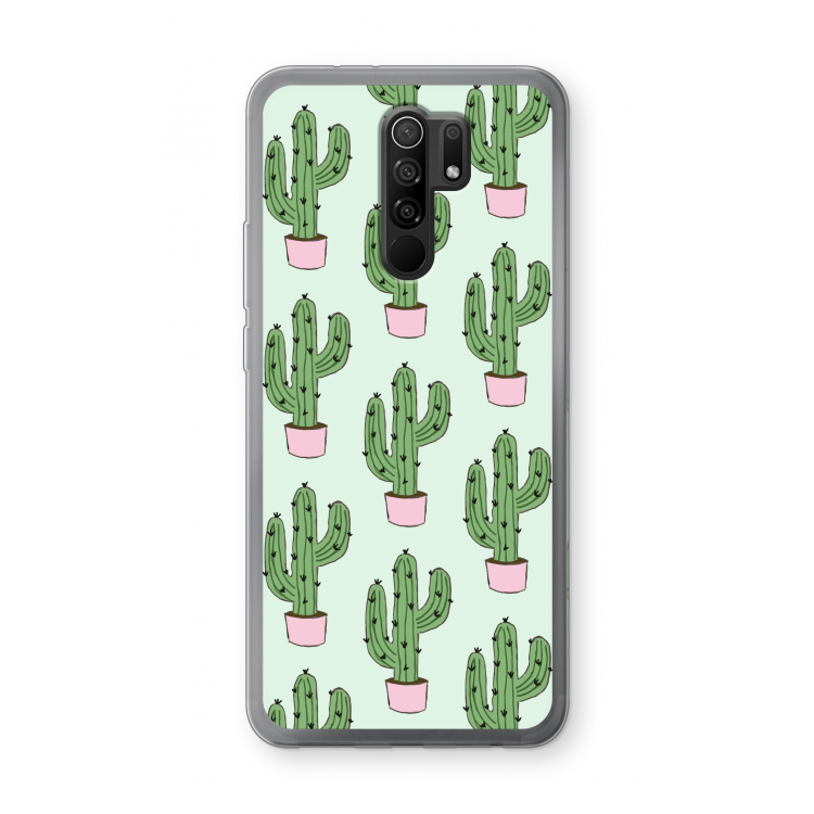 Cactus Lover: Xiaomi Redmi 9 Transparant Hoesje