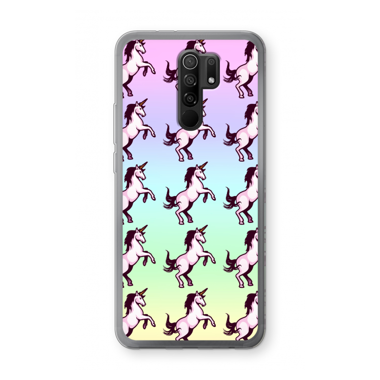 Musketon Unicorn: Xiaomi Redmi 9 Transparant Hoesje