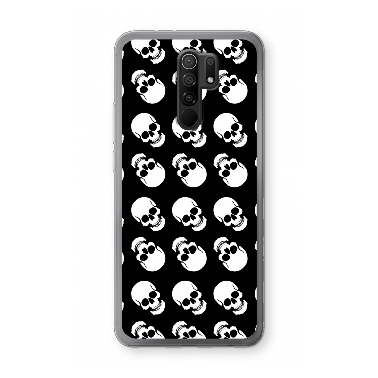 Musketon Skulls: Xiaomi Redmi 9 Transparant Hoesje