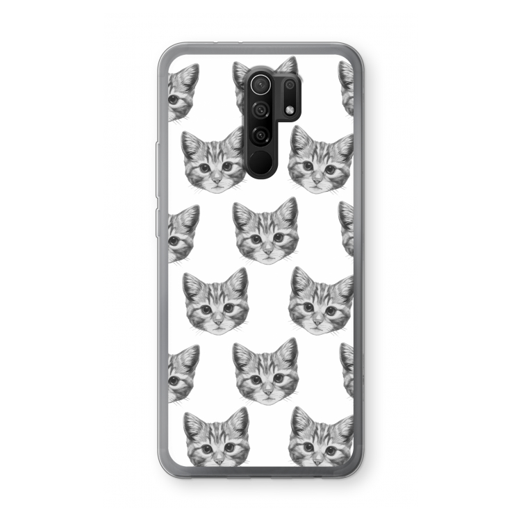 Kitten: Xiaomi Redmi 9 Transparant Hoesje