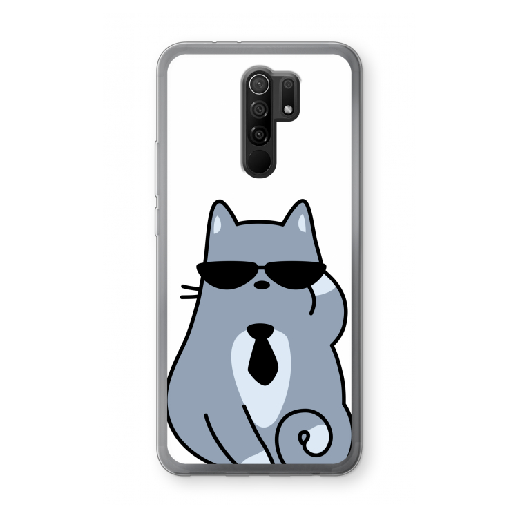 Cool cat: Xiaomi Redmi 9 Transparant Hoesje