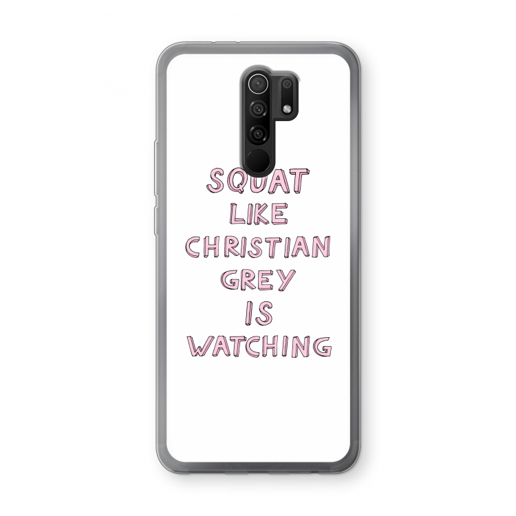Christian Grey: Xiaomi Redmi 9 Transparant Hoesje
