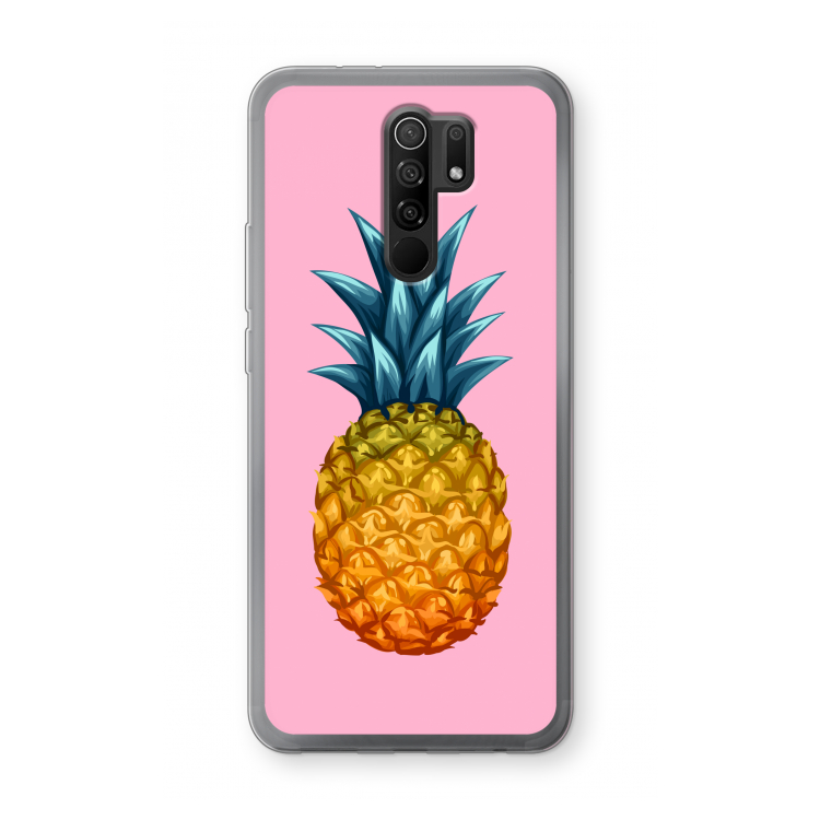 Grote ananas: Xiaomi Redmi 9 Transparant Hoesje