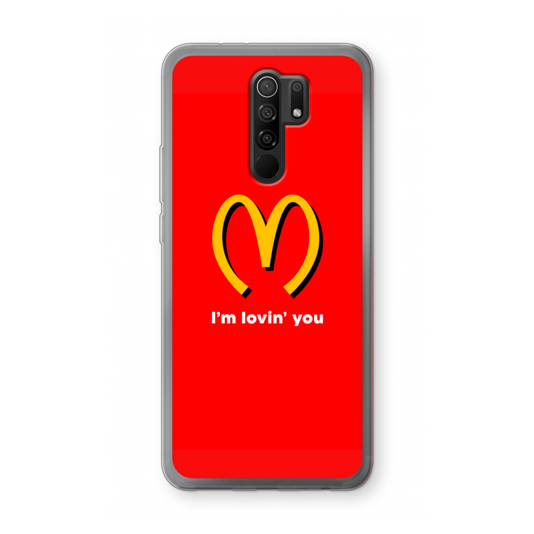 I'm lovin' you: Xiaomi Redmi 9 Transparant Hoesje