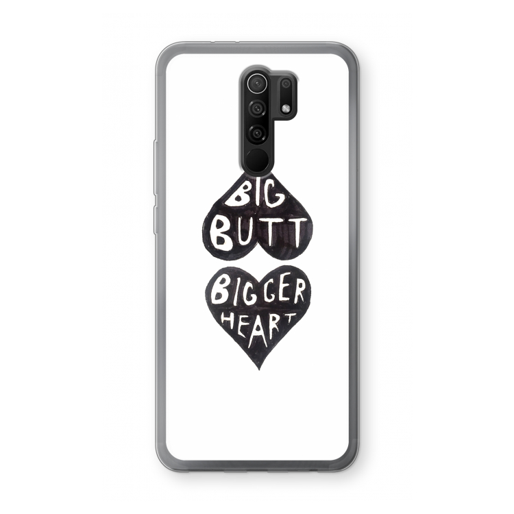 Big butt bigger heart: Xiaomi Redmi 9 Transparant Hoesje
