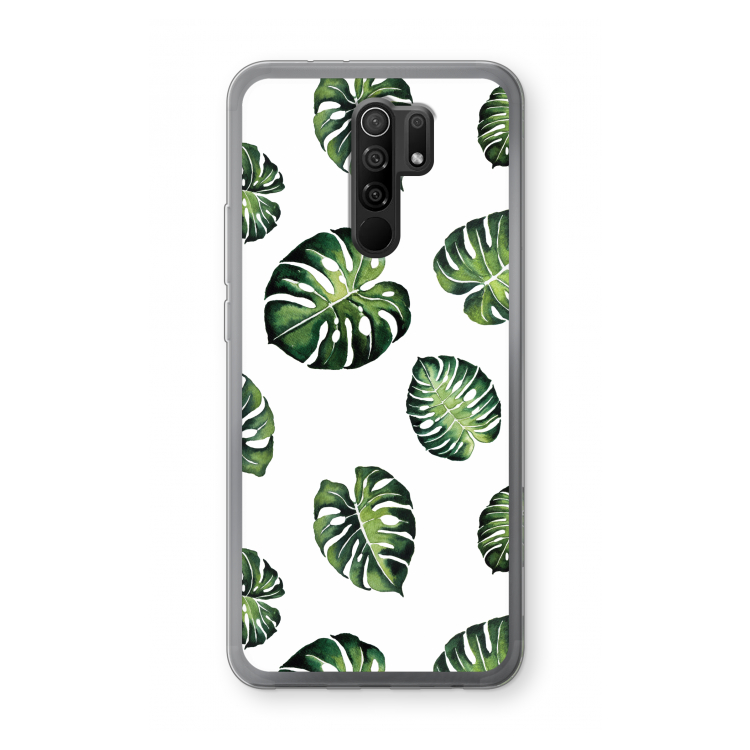 Tropische bladeren: Xiaomi Redmi 9 Transparant Hoesje