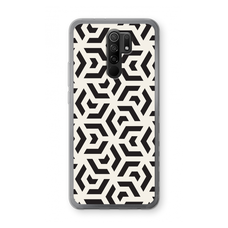 Crazy pattern: Xiaomi Redmi 9 Transparant Hoesje