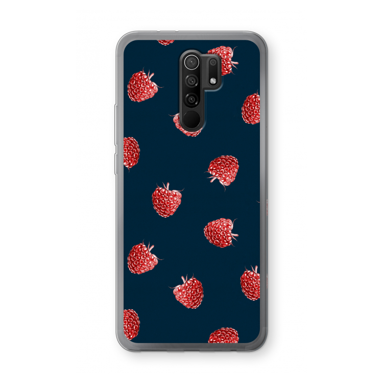 Framboosjes: Xiaomi Redmi 9 Transparant Hoesje