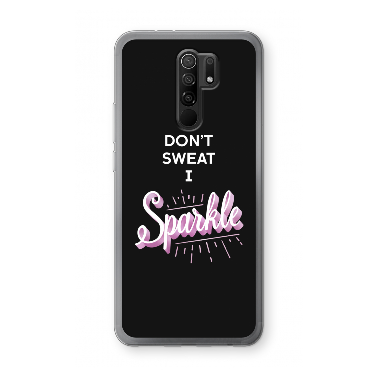Sparkle quote: Xiaomi Redmi 9 Transparant Hoesje