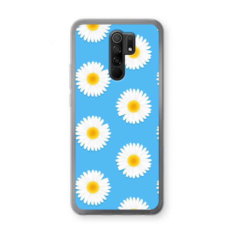Margrietjes: Xiaomi Redmi 9 Transparant Hoesje